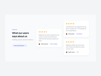 3 column review cards with heading client feedback client testimonials customer reviews testimonial section ui design user feedback ux design