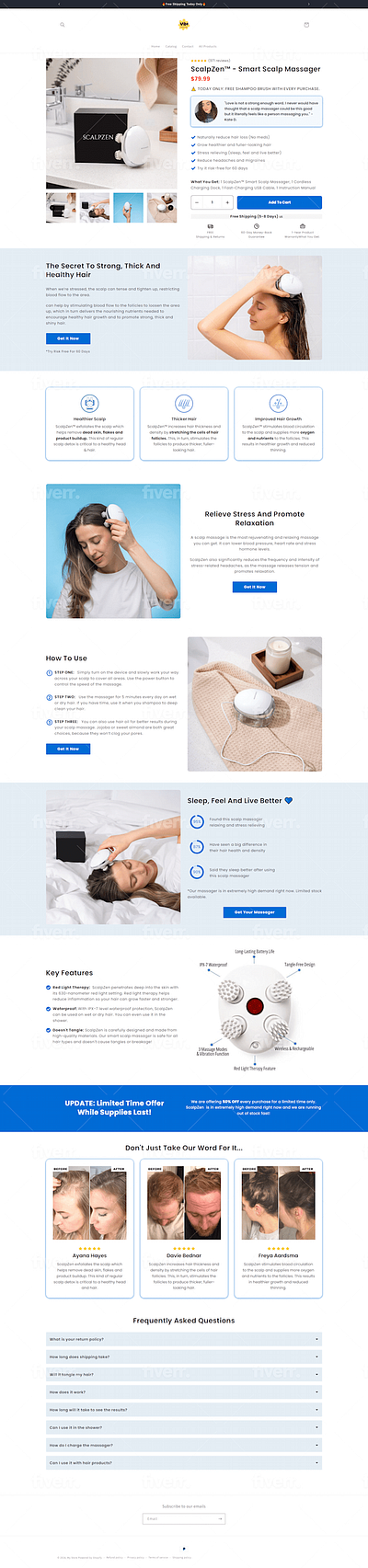 Shopify Website/Shopify Product Page design gempages illustration one product store pagefly shopify expert shopify landing page shopify product page shopify store ui