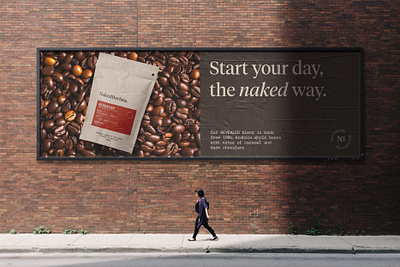 NakedBarista Billboard ads billboard brand design brand identity branding design graphic design identity logo marketing visual identity