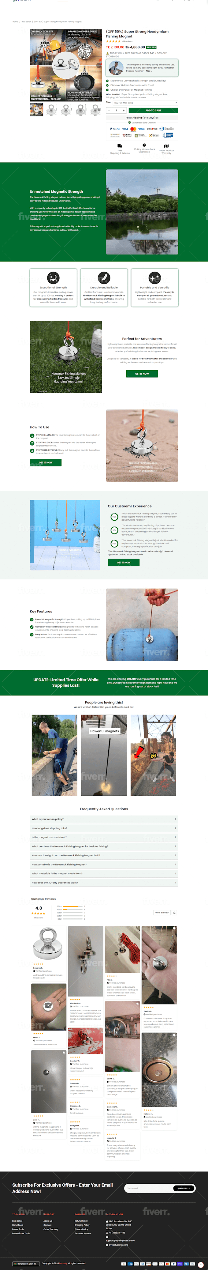 Shopify Website/Shopify Product Page abjahid dropshipping store ecommerce website gempages illustration landing page one product page one product store pagefly product landing page redesign shopify responsive website shogun shopify shopify expert shopify landing page shopify product page shopify store shopify website web developer