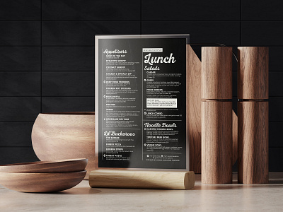 Table Top Wooden Menu Holder Mockup cafe holder menu mockup restaurant stand top wooden