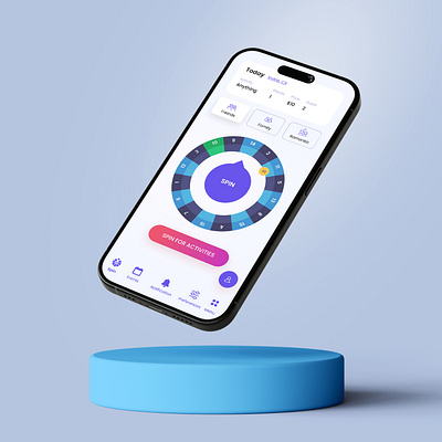 Wheel is Spinning" is an engaging mobile app designed app apps design graphic design icon illustration latest trend mobile mobile app modern ui uiux