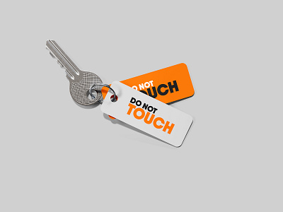 Key Tag with Ring Mockup branding fobs key mockup plastic ring tag