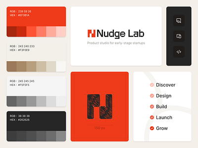 Nudge Lab: We discover, design, build, launch and grow products backend design design system frontend product design product development product discovery