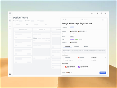 Create a new task/ Task management application animation branding graphic design logo motion graphics ui
