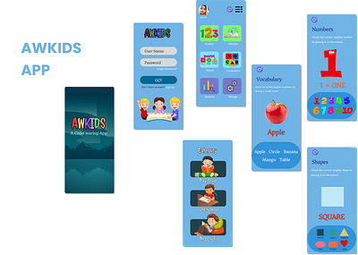Kids App app design ui ux