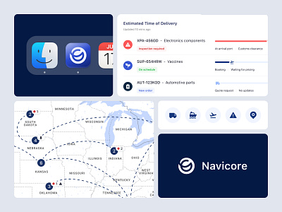 Real-Time Web Platform Logistics ai analytics b2b bento grid branding chart dashboard data driven data visualization graphs icon design icons interactive map logistics platform logo statistic transportation ui ux