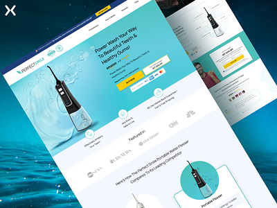 Oralcare Landing Page design dribbble shot e commerce graphic design landing page design landingpage lead generation oralcare toothbrush ui ux water flosser