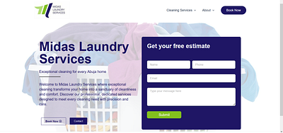 Midas Laundry branding css design elementor html illustration logo mobile ui web design