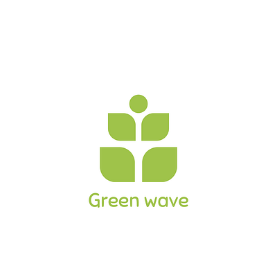 Green wave branding log design logo