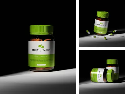 Amber Glass Pill Bottle Mockup amber bottle care health medicine mockup pill vitamin