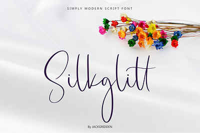 Silkglitt Font branding design font graphic design illustration logo script silkglitt