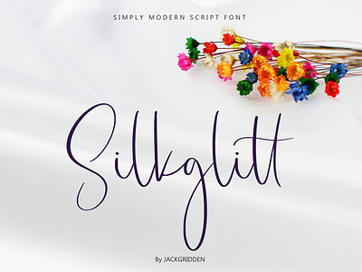 Silkglitt Font branding design font graphic design illustration logo script silkglitt