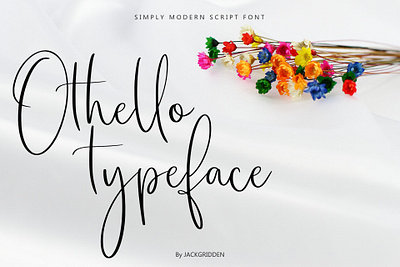 Othello typeface Script Font branding design fashion font graphic design handwritten illustration logo logotype othello script typeface typography