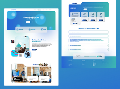 E-Learning Homepage app branding design graphic design illustration interface logo ui ux vector