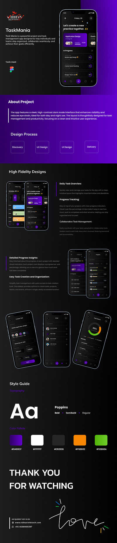 Task Mania: Your Ultimate Task And Project Management 2024 appdesign appdevelopment chatapp collaborationtool customizableui design minimaldesign mobileapp productivityapp projectmanagement projectplanner taskmanagement ui uiux userexperience userinterface