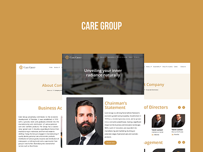 Care Group skincare ui ux websitedesign