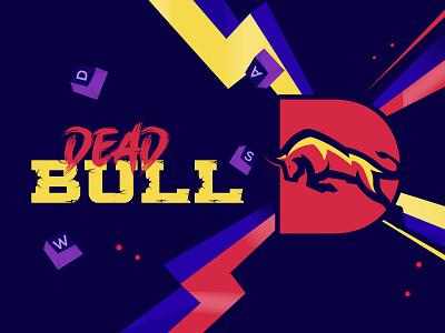 Twitch Banner Design for DeadBull 3d banner design gaming graphic design logo twitch banner