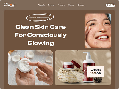 Skin website design branding graphic design ui uxui