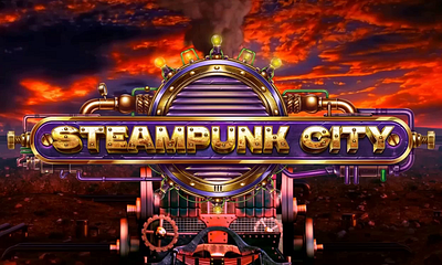 Logo splashscreen animation for the online slot "Steampunk City" animation digital art gambling gambling animation gambling art gambling design game art game design graphic design logo logo animation logotype logotype animation motion graphics slot animation slot design steampunk steampunk city steampunk theme