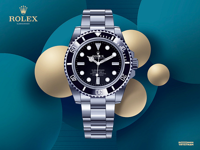 Rolex submariner add artdirection brand campaign event illustration luxe luxury montre poster print rolex rolexbrand swiss swisswatch watch