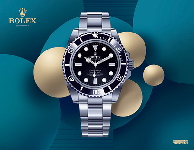 Rolex submariner add artdirection brand campaign event illustration luxe luxury montre poster print rolex rolexbrand swiss swisswatch watch