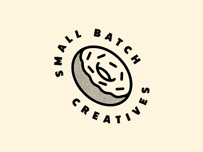 Small Batch Creatives • Logo Concept 3d agency concept donut doughnut halftone logo minimal modern pattern retro simple startup