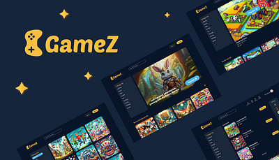 Gaming website design ui website