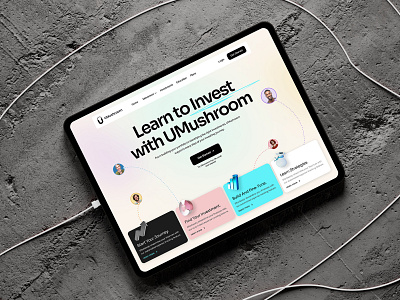 UMushroom - Learn to Invest. adobexd design e learning education fintech hadzhiev invest investing primedivision sevilaxiom strahil ui ux