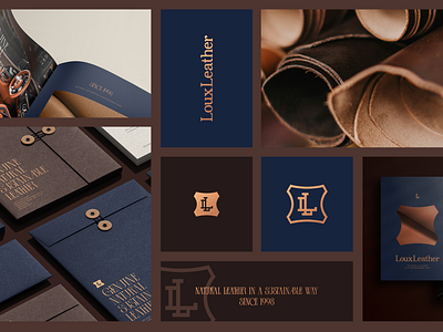 Brand Design & Strategic Positioning - LouxLeather badge bento bento idea bento inspiration branding branding agency business identity design graphic design icon illustration leather logo logo logo design logotype packaging shield symbol ui vector