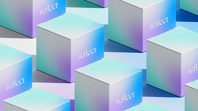 Reflect brand identity branding gradient graphic design