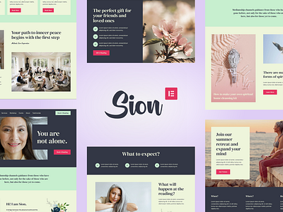 Sion - Psychic Medium Elementor Template Kit coach creative design elegance elegant elementor feminine floral inspiration medium pastel pink psychic spirituality template timeless trendy website woman wordpress