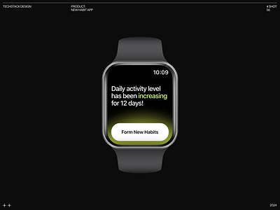 New Habit App activity ai animation aplication app app design apple watch dark mode design graphic design habit app habit tracker home page interaction new habit ui ui design ux watch app webdesign