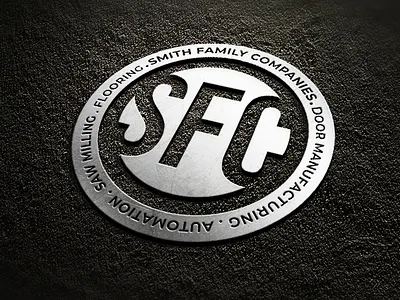 A Family Business Logo 3 letter logo adobe brand identity branding door logo graphic design illustration logo manufauture logo minimal saw mill logo sfc logo vector