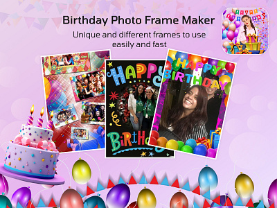 Birthday Video Maker 3d animation birthday card birthday photo frame branding design graphic design logo maker motion graphics ui vector video