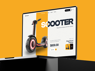 Scooter eCommerce Landing Page agency digital ecommerce elementor framer landing online page product scooter shop template theme ui webflow website wordpress