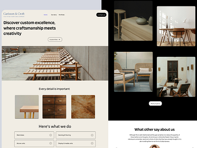 Furniture Design website furniture design ui ux webdesign