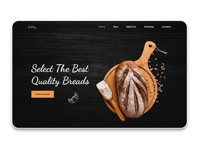 Bakery Website dark design development landing page design minimal modern responsive ui ux web web design web development