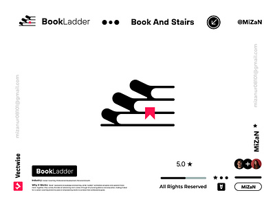 Book Ladder Logo book bookladder logo branding business logo career coaching education graphic design ladder learning logo logo creation logo design logoinspirations minimalist logo stairs