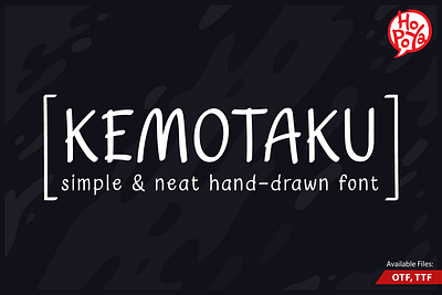 Kemotaku Font design fonts game hand drawn neat simple style typography web