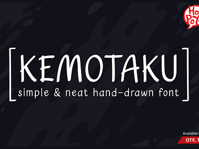 Kemotaku Font design fonts game hand drawn neat simple style typography web