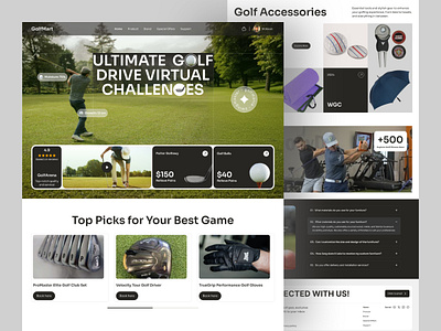 GolfMart eCommerce website design ecommerce website golf golf ecommerce golf hompage golf landing page golf landingpage golf sales website golf website gphmoinul home page mobile app mobile responsive responsive design shopify shopify store ui design ux design web app web application