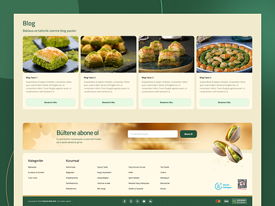 KoçakBaklava - Ecommerce Footer Design baklava cards clean colors design ecommerce ecommerce features food interface shopping ui ux website