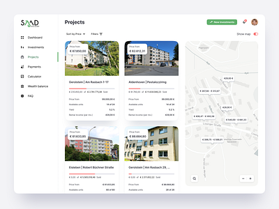 SAAD Investments Dashboard dashbaord product design real estate ui userinterfaces ux ux audit ux review