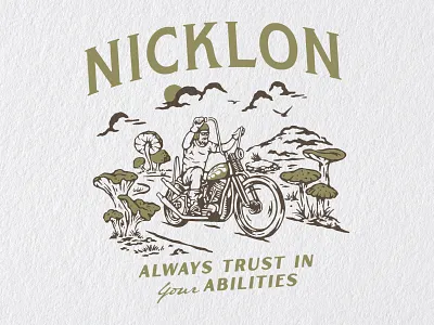 Nicklon Clothing Company apparel artwork badge badge design brand branding clothing design graphic design illustration label design logo merchandise t shirt design vector vintage design