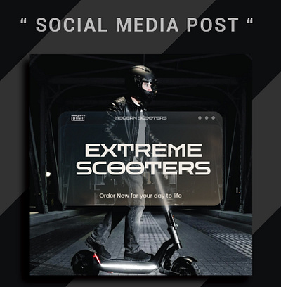 Scooter Social Media Poster Design branding graphic design logo marketing smm social media post