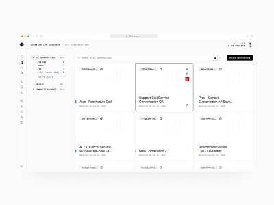 AI Phone Agent - Conversations admin ai artificial intelligence code concersation dashboard developer enterprise minimal navigation phone product design saas software user interface ux vercel voice web app