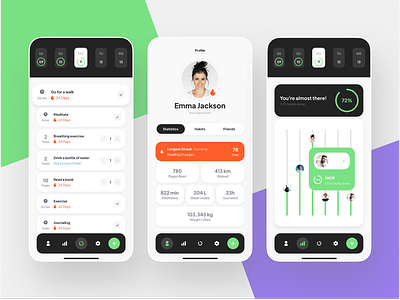 Habit Tracker App Concept activity app branding data fitness health product tech tracker ui