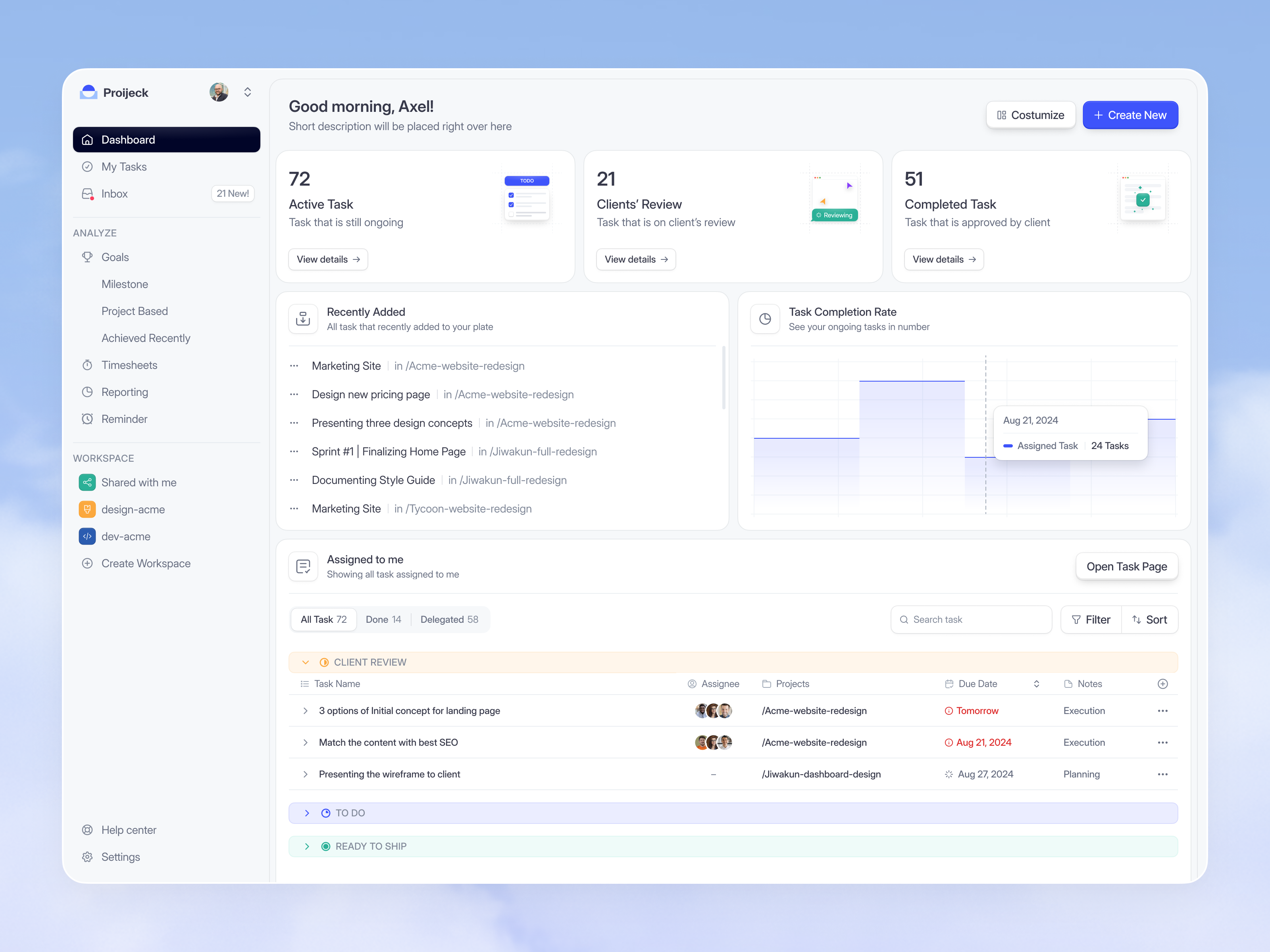 Project Manager Web Platform clean clean ui dashboard project manager app saas task manager app ui uidesign uiux ux web app web application