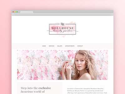 Doll House beautiful beauty brand branding design elegant feminine logo pink site sophisticated web webdesign website wellness woman women